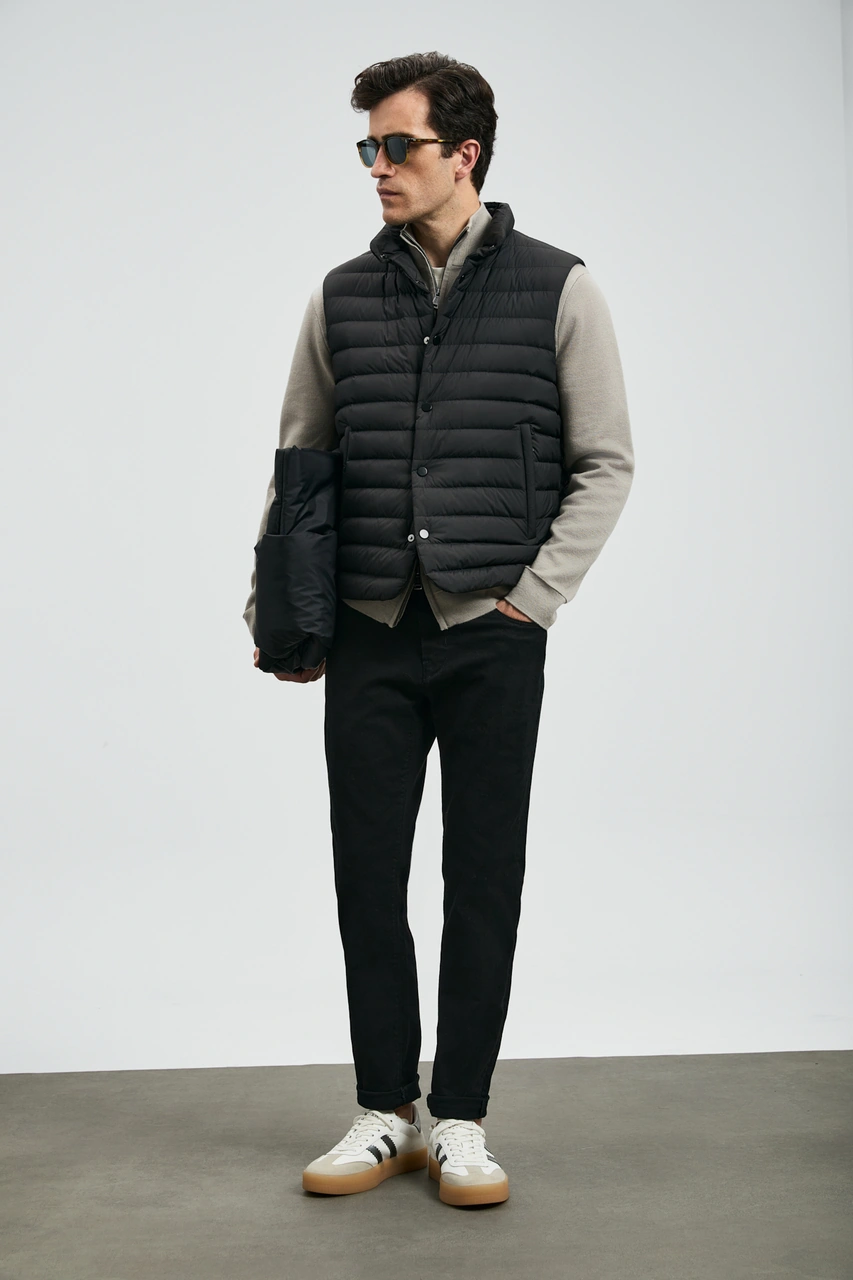 Lufian Anton Smart Jean Erkek Pantolon Slim Fit Siyah Siyah 112200260100100 Siyah