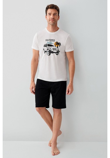 Rolypoly Erkek Beyaz Bermuda Takım Rp3754-s-v1 Beyaz