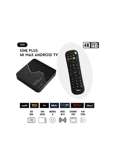 Sine Plus Max 2 GB16 GB 4K Android Tv Box