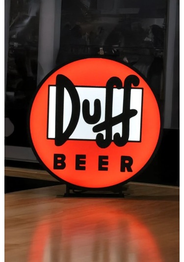 Simpsons Duff Beer Tasarımlı Gece Lambası Çok Renkli