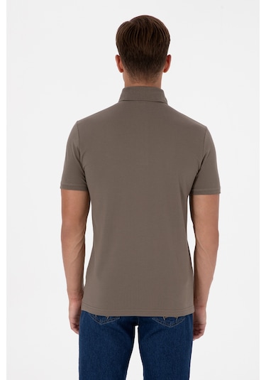 U.s. Polo Assn. Erkek Vizon Tişört Basic 50306015-vr052 Vizon