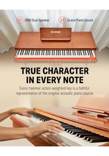 Donner Ddp-80 Pro Solid Wood Dijital Piyano