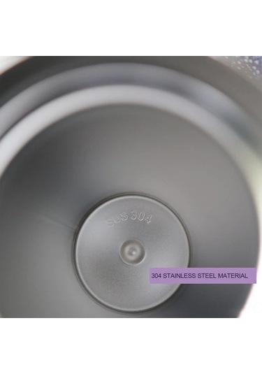 Ruicoo 500ml Paslanmaz Çelik Yıldız Desenli Termos - 24 Saat Sıcak Tutar, Sızdırmaz, Taşınabilir Mor