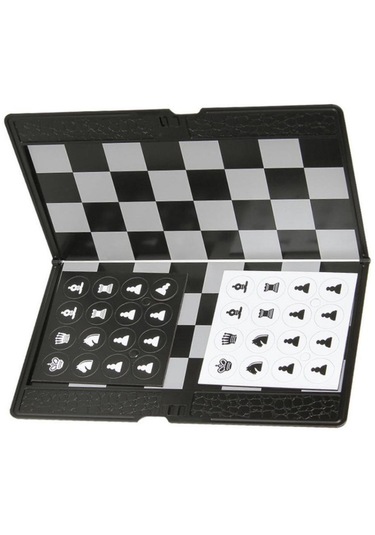 Dolıty Cep Manyetik Seyahat Satranç Seti Yuvarlak Para Oyuncak