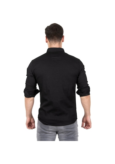 Deepsea Erkek Siyah Çıt Çıt Düğmeli Kot Gömlek 2300412 Siyah Deepsea Erkek Siyah Çıt Çıt Düğmeli Kot Gömlek 2300412 Siyah