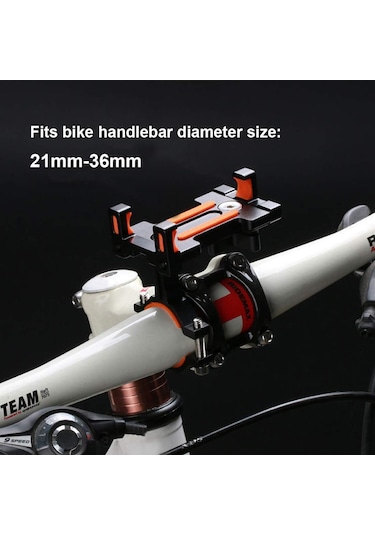 Motosiklet Bisiklet Telefon Montaj Tutucu, Cep Telefonu İçin Alüminyum Bisiklet Tutucu 360 Rotasyon Acid Yeşili