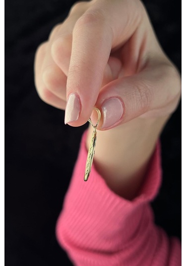 Fiyonk Kuyumculuk 14 Ayar Altın Renkli Taş Detaylı Yaşam Çiçeği Kolye Ucu Küçük 001