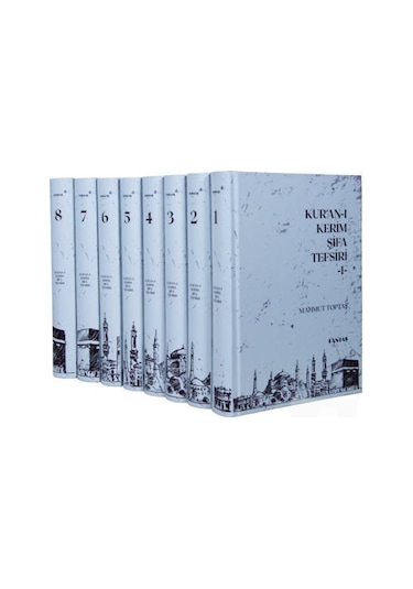 Kur'an-ı Kerim Şifa Tefsiri Seti - 8 Kitap Takım - İlaveli Yeni Baskı - Mahmut Toptaş - Cantaş Yayınları