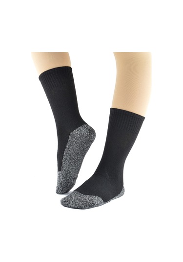 Jeehugo Siyah Isı Yansıtan Alüminyumlu Lifli Termal Çorap - Bisiklet, Kayak, Dağcılık İçin Isı Sağlama Ve Kompresyon Özelliği Siyah