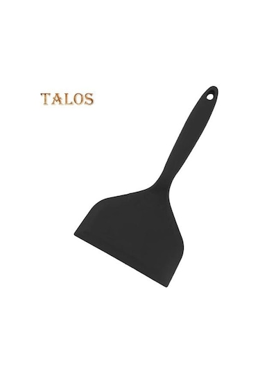 Siyah Mutfak Spatula Kullanışlı Silikon Spatula Isıya Dayanıklı Yapışmaz Pişirme Spatula Asılı Delikli Ev Tedarik