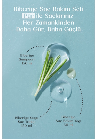 Mecitefendi Biberiye Şampuan 150 ML + Biberiye Serumu 50 ML + Tonik 150 ML