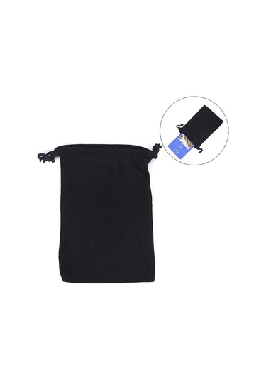 Zar Çantası Kadife Çantalar Takı Ambalajı İpli Çantalar Torbalar Kart Çantası Siyah