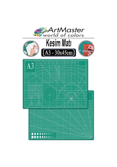 A3 Kesim Matı 1 Adet 30x45 Cm Çift Taraflı Çizim Matı Kesim Altlığı Kesme Madı Kesim Tablası Proje Etkinlik