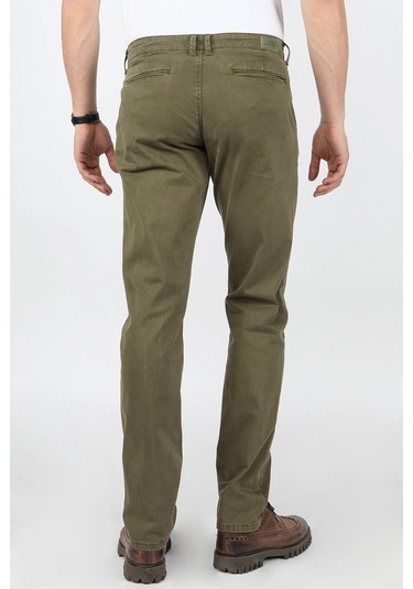 Erkek Fleto Cep Gabardin Pantolon Yeşil