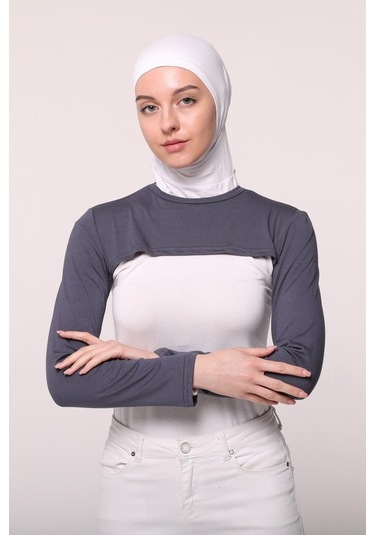 Altobeh Sıfır Yakalı Boyunluklu Kolluk Füme Çok Renkli