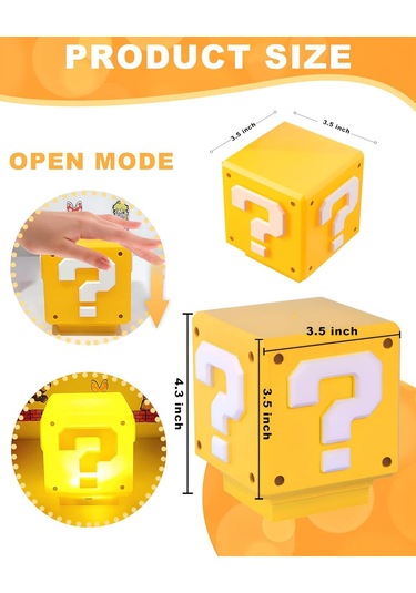 Ruicoo Nesımy Super Bros - Çocuklar İçin Oyun Sesli Renkli Gece Lambası, Dekoratif Aydınlatma Ve Hediye 03-mla Diğer