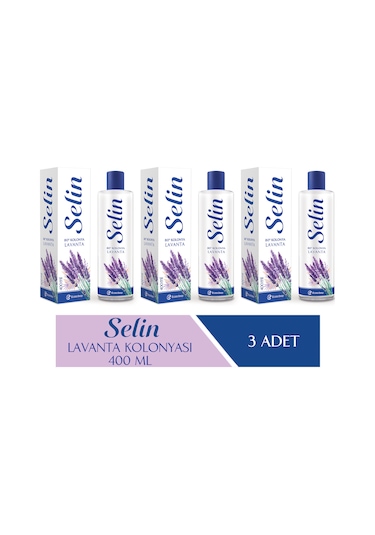 Selin Parfümlü Kolonya Lavanta 400 ML 3'lü