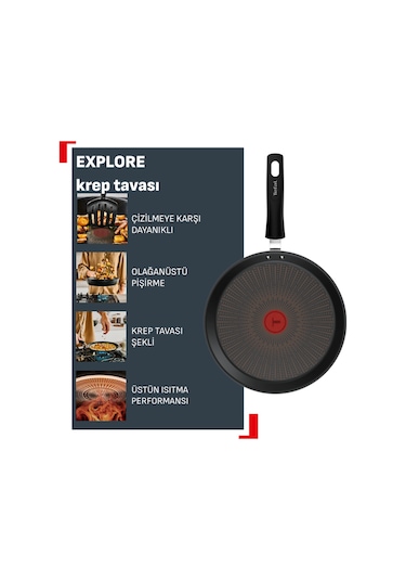 Tefal Fusion Core 9X Krep Tavası - 28 Cm