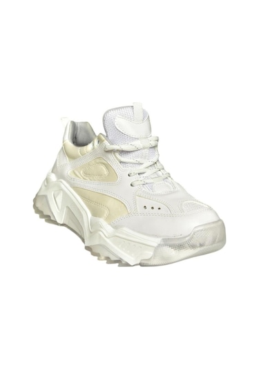 Fox Shoes V312611809 Beyaz Kalın Tabanlı Spor Ayakkabı Sneakers Beyaz-suni Deri