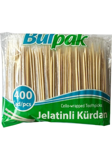 Burpak Jelatinli Poşetli Ahşap Kürdan 400'lü