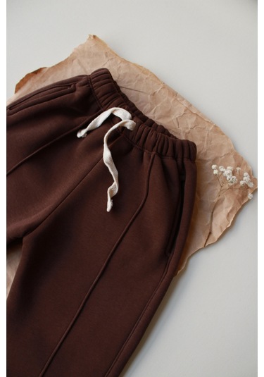 Kahverengi Polarlı Eşofman Altı Kahverengi