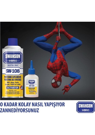 Swanson Works Swbnd Mdf Kit Profesyonel Süper Hızlı Yapıştırıcı Seti 200 + 35 Ml 24 Adet 1 Adet