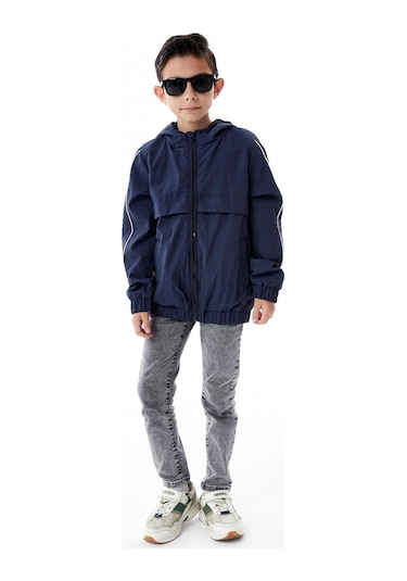 Benitto Kids Erkek Çocuk Kapüşonlu Yağmurluk 51362 Lacivert