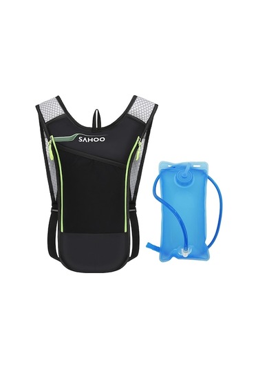 Hafif Ve Ergonomik 5l Bisiklet Sırt Çantası, 2l Su Torbası İle Birlikte - Yeşil / Mavi Seçenekli Yeşil Yeşil