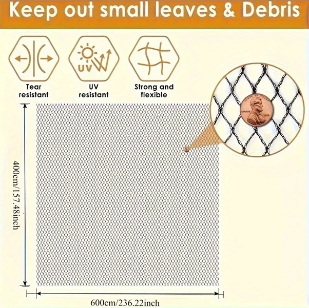 Trendooze Sunshine022 Siyah Bahçe Ağı 200x78 Inç Bitki Koruma, Nefes Alabilir Hasat Ağı