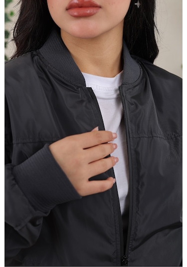 Bomber Kolej Su Geçirmez Ceket Antrasit Bndk