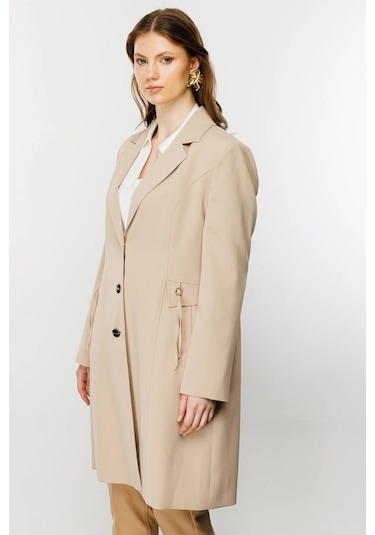 Ekol Minimalist Midi Pardesü: Günlük & İş Stilleri İçin Oversized Camel