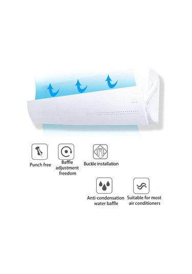 Anti Direct Blowing Geri Çekilebilir Klima Rüzgar Deflektörü Bölmesi Ayarlanabilir Klima Kalkanı Kapak Ön Cam 2019 Klima Kapağı