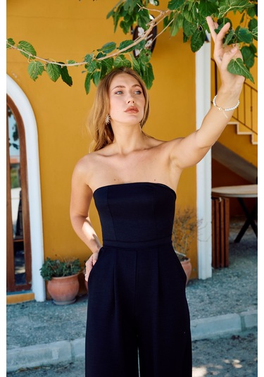 Bengalin Fit Straplez Tulum Siyah Siyah