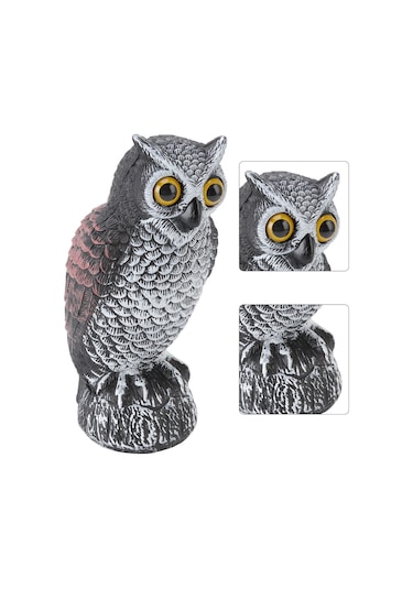 Youmex Plastik Baykuş Kuş Kovucu - Bahçe, Çimen, Parklarda Kuşları Engelle - Su Geçirmez Ve Güneş Direnci - Gerçekçi Dekoratif Tasarım