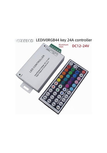"44 Tuşlu Uzaktan Kumandalı Led24a Rgb Işık Şeridi Dimmer, 12v/24v İle Uyumlu" RGB