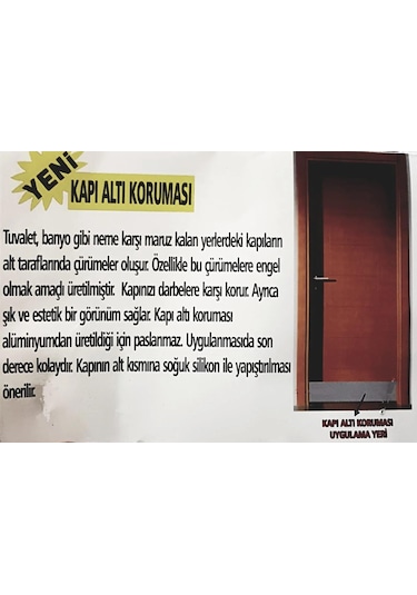 Alüminyum Kapı Altı Koruyucu Saten 10x78 Cm