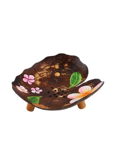 Hindistan Cevizi Kabuğu Yapımı Tepsi Depolama Sabunluk Banyo Paneli Duş