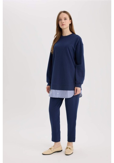 DeFacto Harem Basic Düz Sweatshirt Kumaşı Pantolon D9363AX25SPNV248