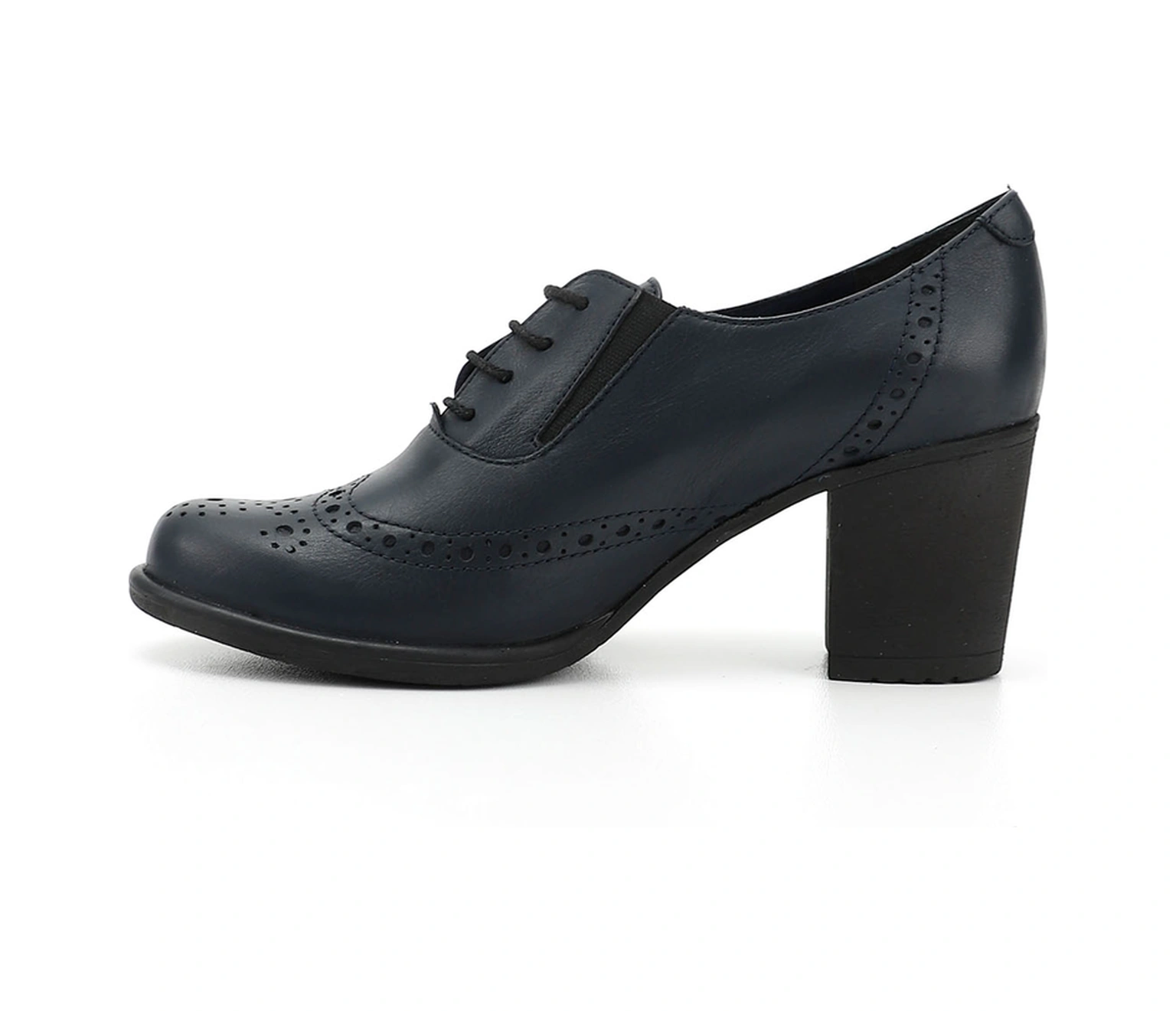 Gönderi R Kadın Lacivert Antik Bağcıklı Orta Kalın Topuklu Hakiki Deri Oxford Ayakkabı Gdza13424040 Lacivert