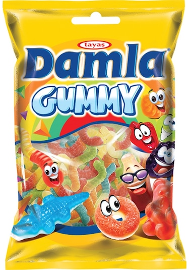 Tayaş Damla Gummy Worms Sour  Jel Şeker 1 KG