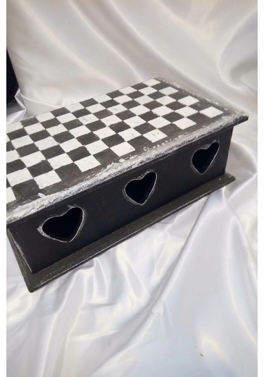 Sevgili Hediye Kutusu Dama Satranç Sevgililer Günü Ahşap El İşi Hand Made Mücevher Kutusu Orta Boy