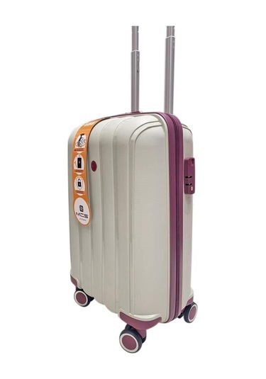 Mçs Üçlü Polipropilen Valiz Seti V305 Kemik-mürdüm Kemik - Mürdüm