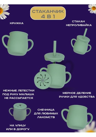 Doriegori Zürafa Desenli Beslenme Takımı 423113513 Yeşil