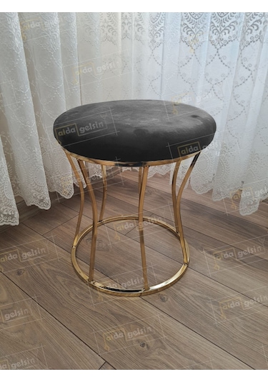 Kum Saati Düz Makyaj Pufu Gold gri