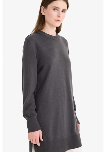 Defacto Regular Fit Bisiklet Yaka Tunik H3431az25wnar161 Antrasit