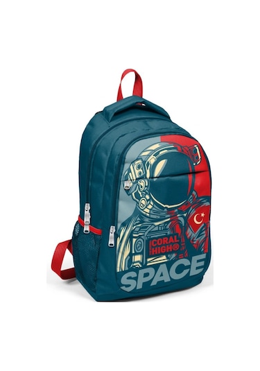 Coral High Lacivert Astronot Erkek Çocuk İlkokul Çanta Seti - Sır