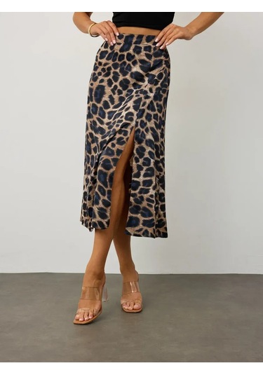 Firmis Yazlık Uzun Yırtmaçlı Etek 388403288 Leopar