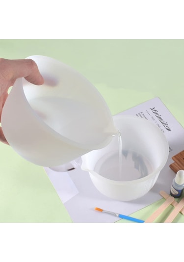 Epoksi Reçine Silikon Beaker Döküm Karıştırma Kabı Uçlu 600 Ml