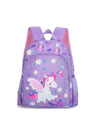 Hainan Shenda Sevimli Tek Boynuzlu At Okul Sırt Çantası - Mor Skbnr6 Mor