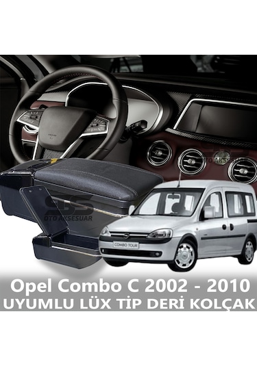 Opel Combo C 2002 - 2010 Uyumlu Premium Deri Kol Dayama Kolçak Lüx Tip